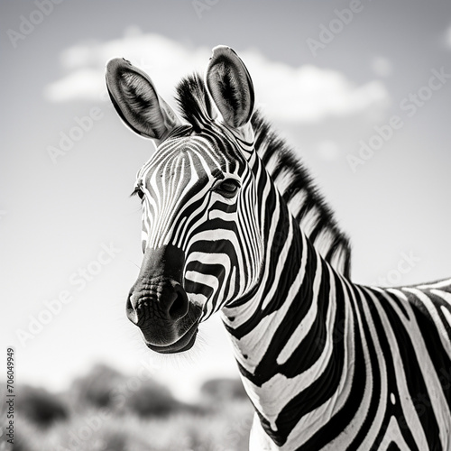 zebra in profile