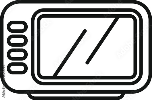 Taximeter driver tool icon outline vector. Equipment transport. Rate ride fare