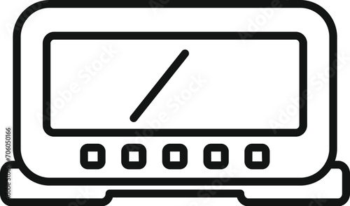 Vehicle control taximeter icon outline vector. App map car. Dial public control
