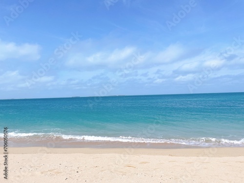 beach with blue sky