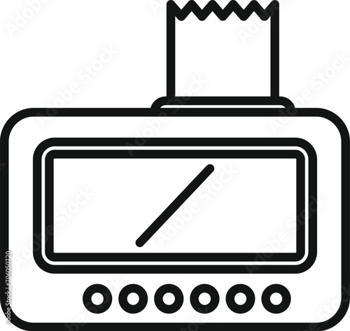 Best stopwatch taximeter icon outline vector. Transport rate. Ride app map