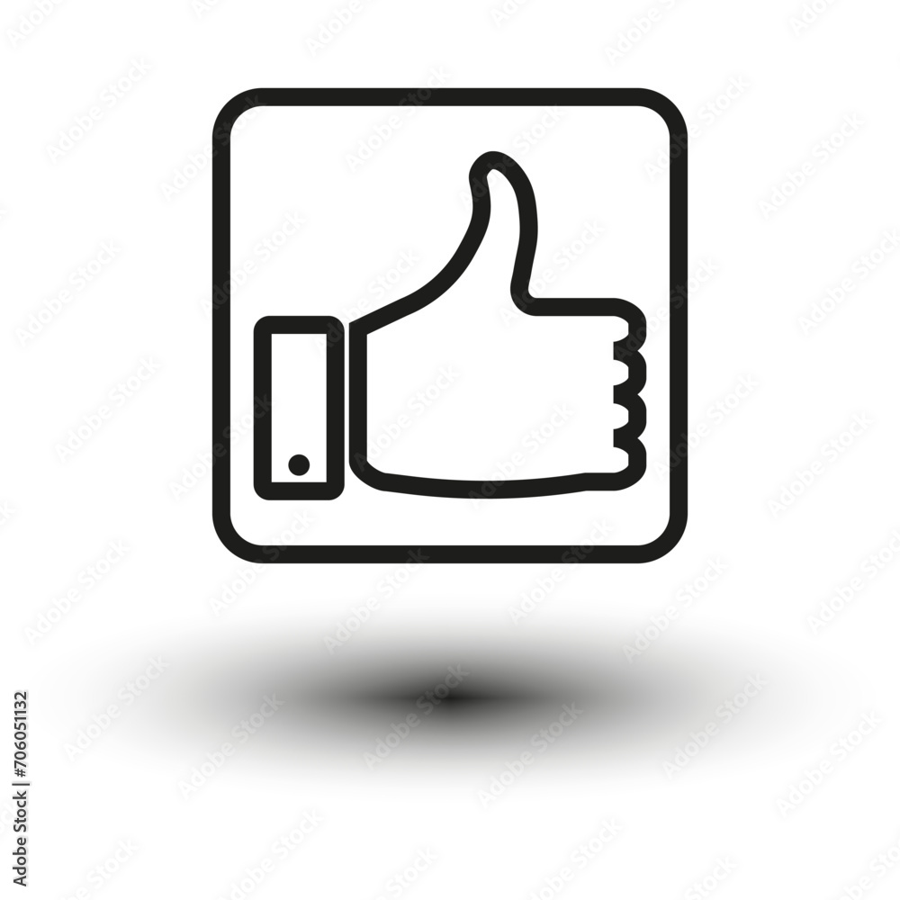 Thumbs up icon. Vector illustration. EPS 10.