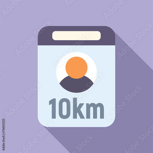 Free Download Runner 10 km app icon flat vector. Sport fitness. City street smart - GFXLoad