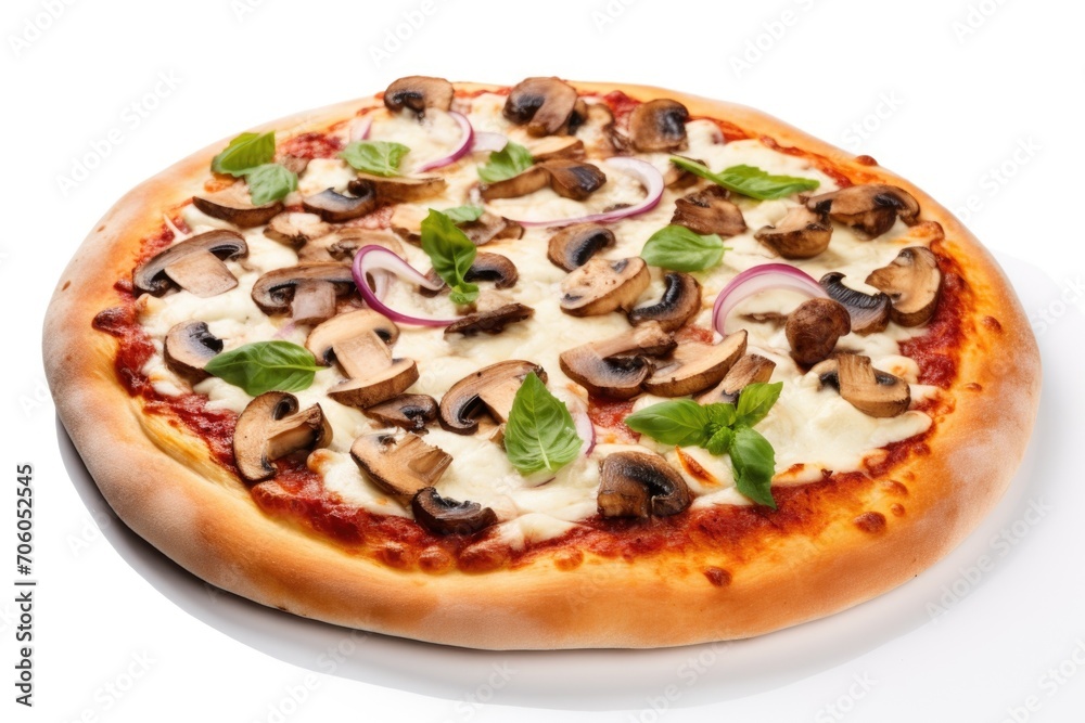 pizza on a white background
