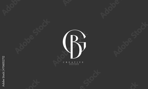 Alphabet letters Initials Monogram logo GB BG G B