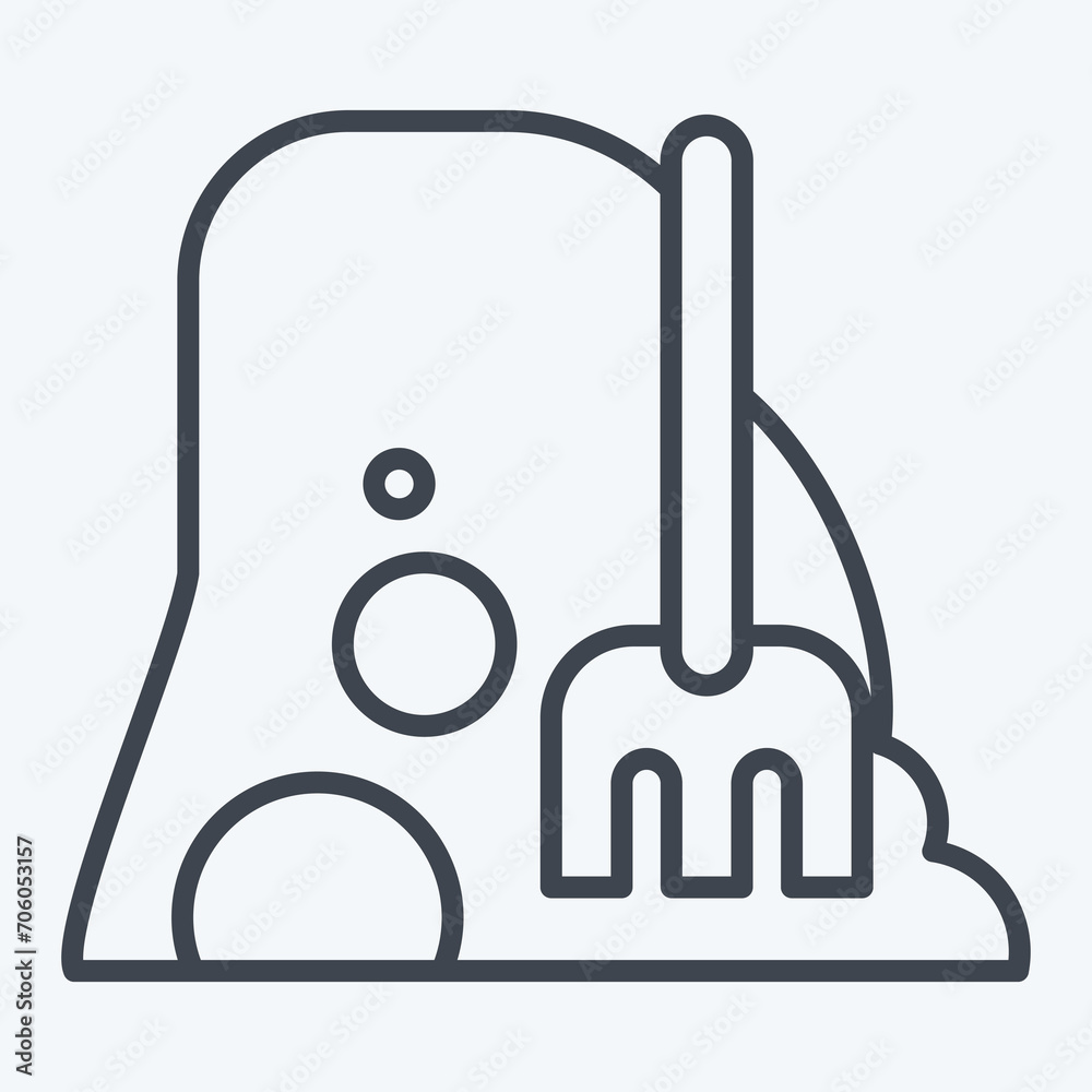 Icon Haystack. related to Agriculture symbol. line style. simple design editable. simple illustration Icon Haystack. related to Agriculture symbol. line style. simple design editable. simple illustration