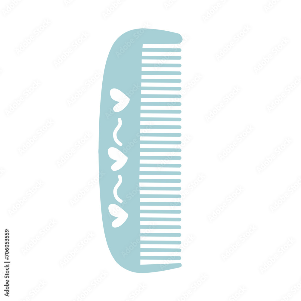 Hair comb Illustration, barber clipart Hair comb Illustration, barber clipart