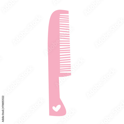 Hair comb Illustration, barber clipart 
