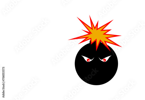 bomb with a bomb eye