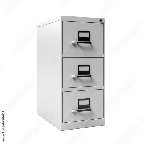 Filing cabinet isolated on transparent background