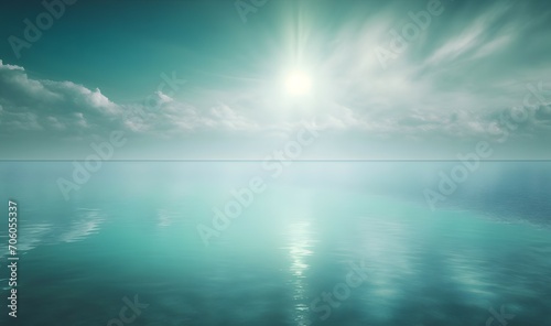  Calm sea  as soft ethereal dreamy background, professional color grading, copy space © blackbilled