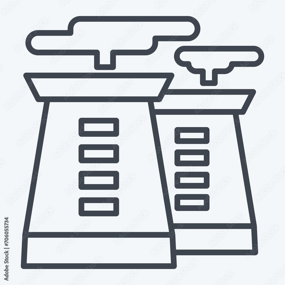 Icon Radioactive. related to Nuclear symbol. line style. simple design editable. simple illustration Icon Radioactive. related to Nuclear symbol. line style. simple design editable. simple illustration