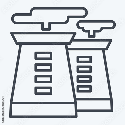 Icon Radioactive. related to Nuclear symbol. line style. simple design editable. simple illustration