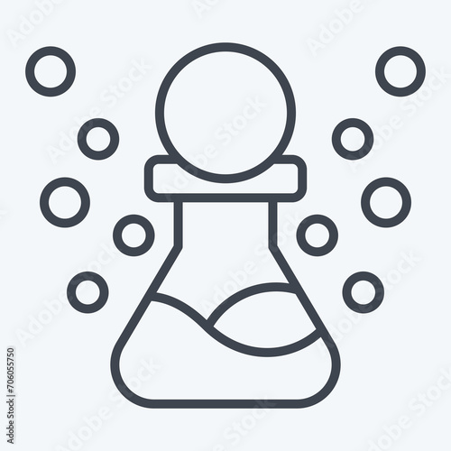 Icon Technetium. related to Nuclear symbol. line style. simple design editable. simple illustration