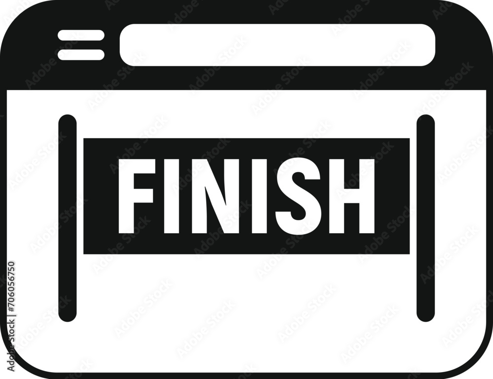 Finish runner web icon simple vector. Digital sport. Health city gym Finish runner web icon simple vector. Digital sport. Health city gym
