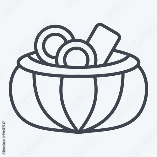 Icon Carbonada. related to Argentina symbol. line style. simple design editable. simple illustration photo