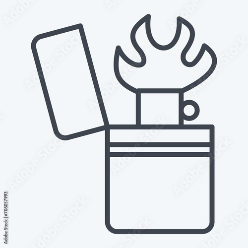 Icon Pyromania. related to Addiction Dictionary symbol. line style. simple design editable. simple illustration