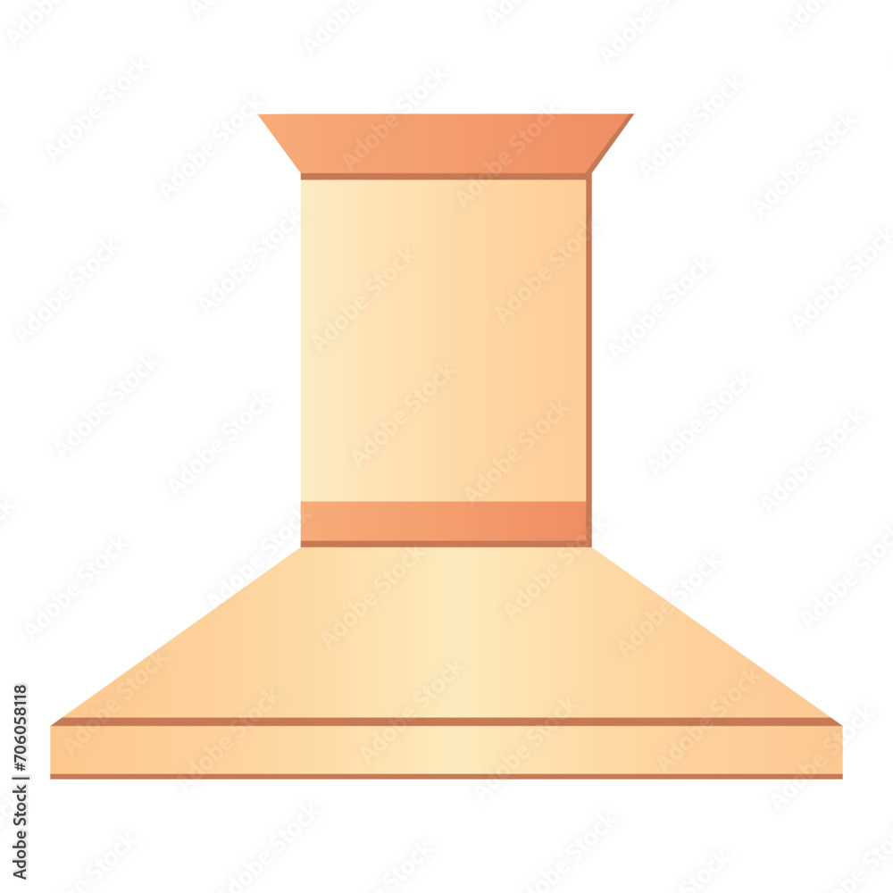 Simple kitchen hood in flat style. Objects Are Repainted. Simple kitchen hood in flat style. Objects Are Repainted.