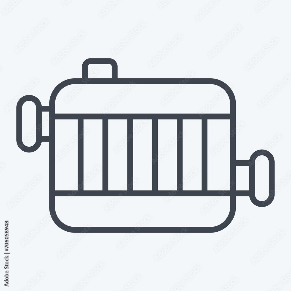 Icon Radiator. related to Spare Parts symbol. line style. simple design editable. simple illustration