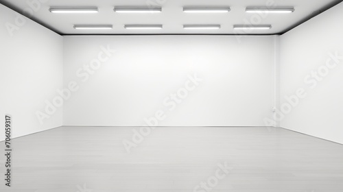 A minimalist rendition of an empty photography studio AI generated illustration