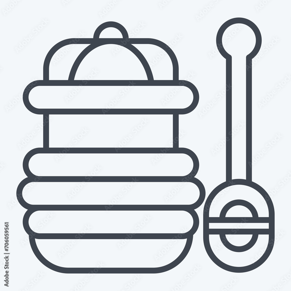 Icon Honey Jar. related to Apiary symbol. line style. simple design editable. simple illustration