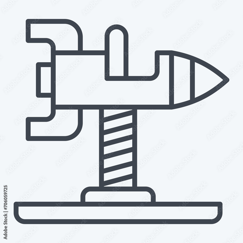 Icon Spring Swing Rocket. related to Amusement Park symbol. line style. simple design editable. simple illustration Icon Spring Swing Rocket. related to Amusement Park symbol. line style. simple design editable. simple illustration