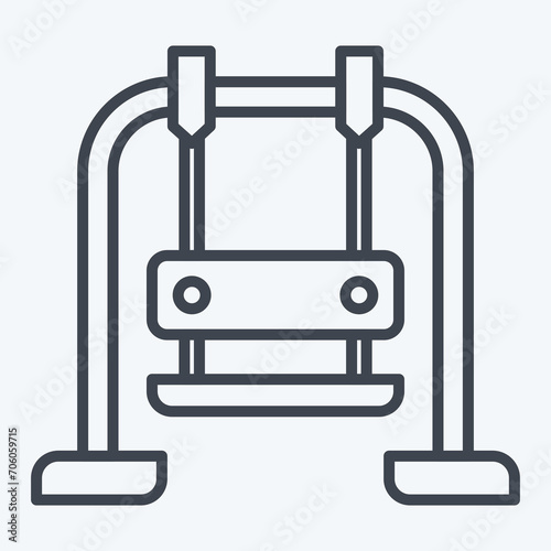 Icon Swing. related to Amusement Park symbol. line style. simple design editable. simple illustration