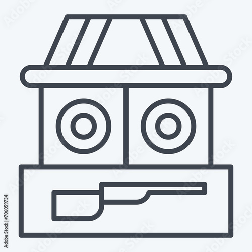 Icon Shooting. related to Amusement Park symbol. line style. simple design editable. simple illustration