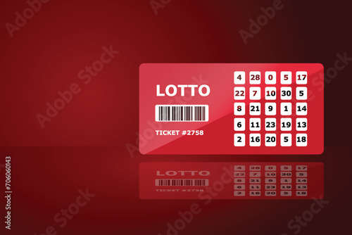 Online lottery lettering, tickets and balls. Casino business advertising design. For posters, banners, leaflets and brochures