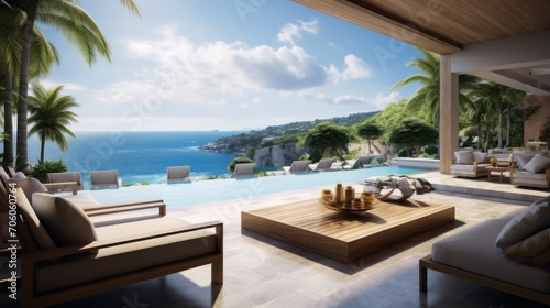 Amazing View From Luxury Villa To The Ocean © Damian Sobczyk