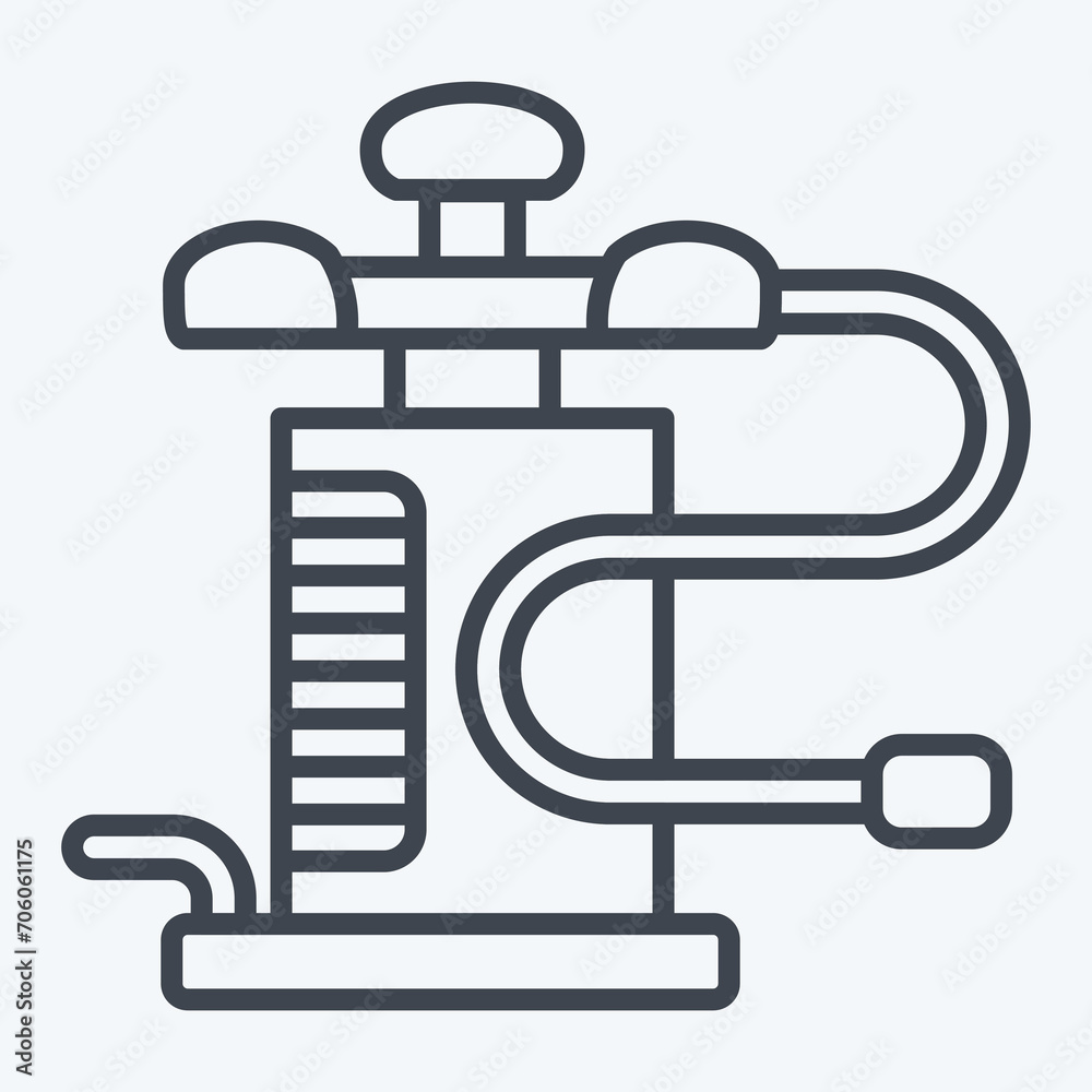 Icon Air Pump. related to Camping symbol. line style. simple design editable. simple illustration Icon Air Pump. related to Camping symbol. line style. simple design editable. simple illustration