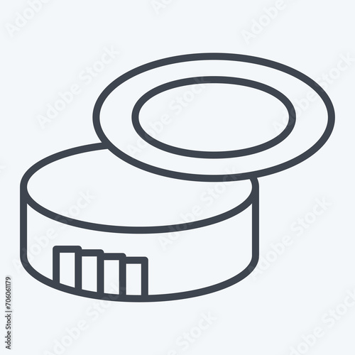 Icon Can Opener. related to Camping symbol. line style. simple design editable. simple illustration