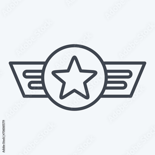 Icon Award 6. related to Award symbol. line style. simple design editable. simple illustration