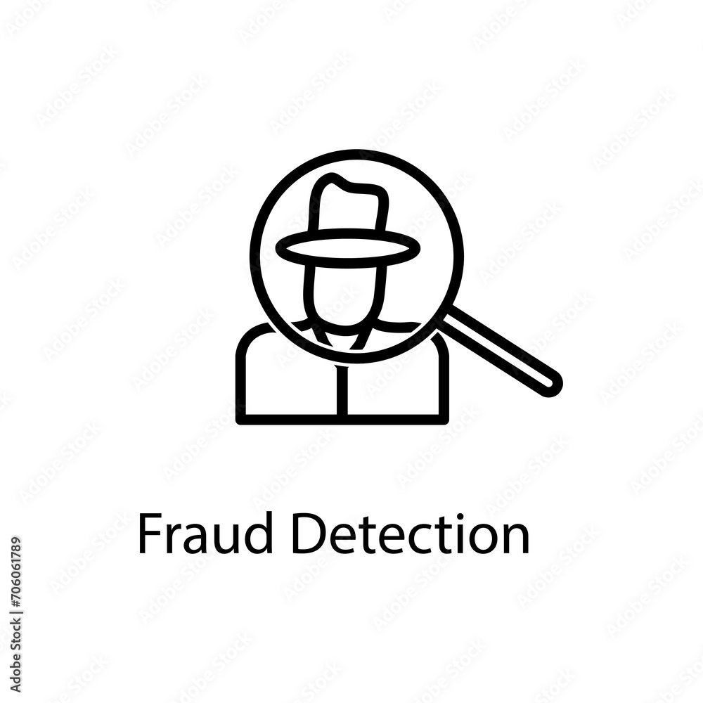 Fraud Detection icon. fraud detection icon. For web design, flat illustration on white background..eps Fraud Detection icon. fraud detection icon. For web design, flat illustration on white background..eps
