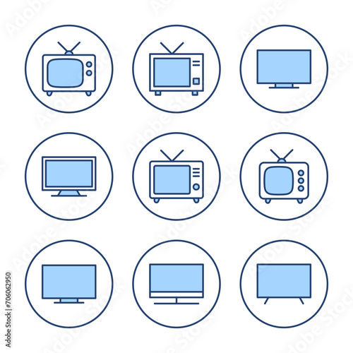 Tv icon vector. television sign and symbol