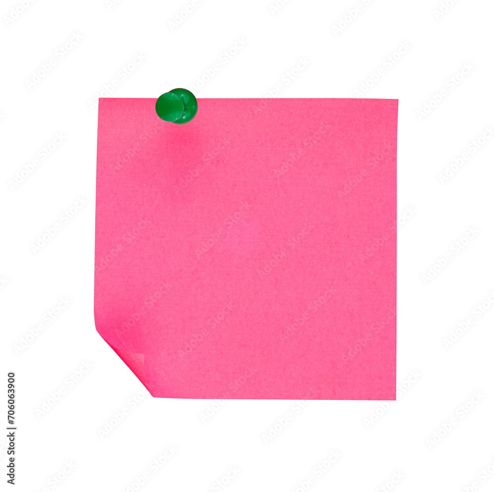 pink note paper with pin pink note paper with pin