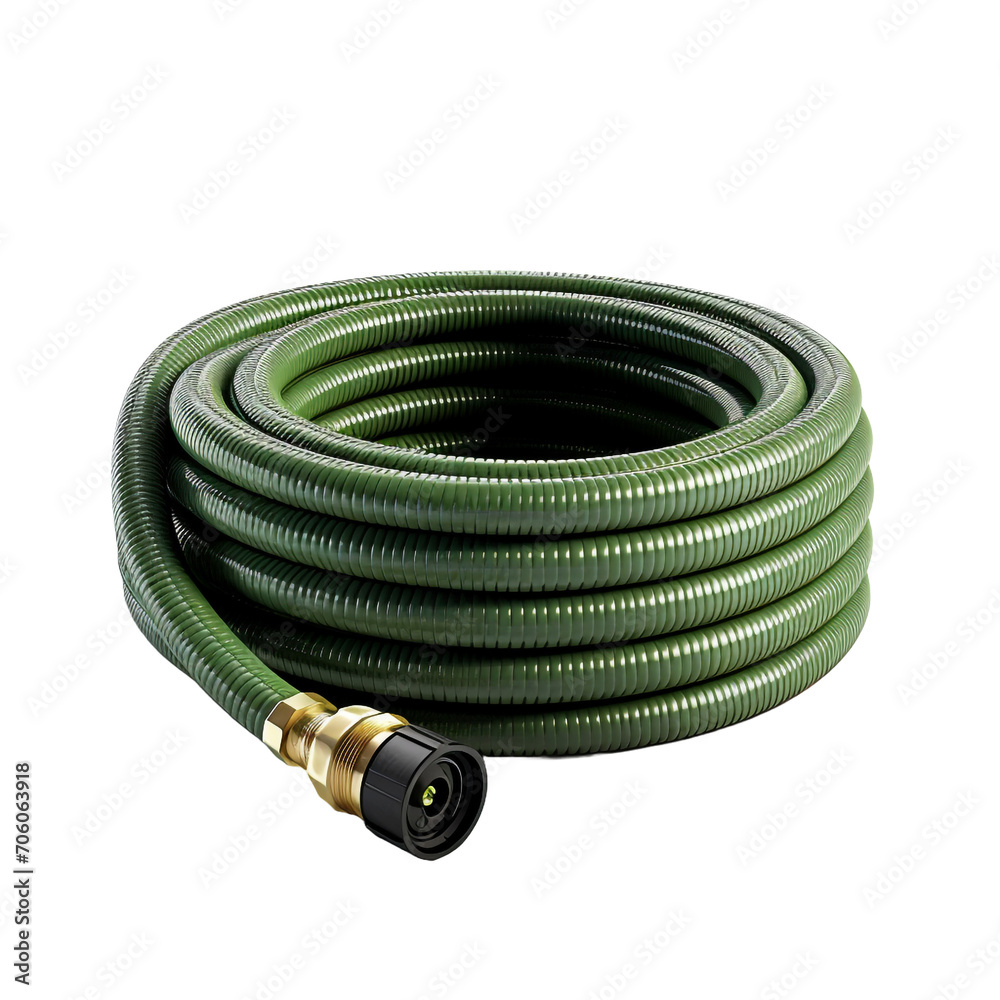 Garden hose isolated on transparent background