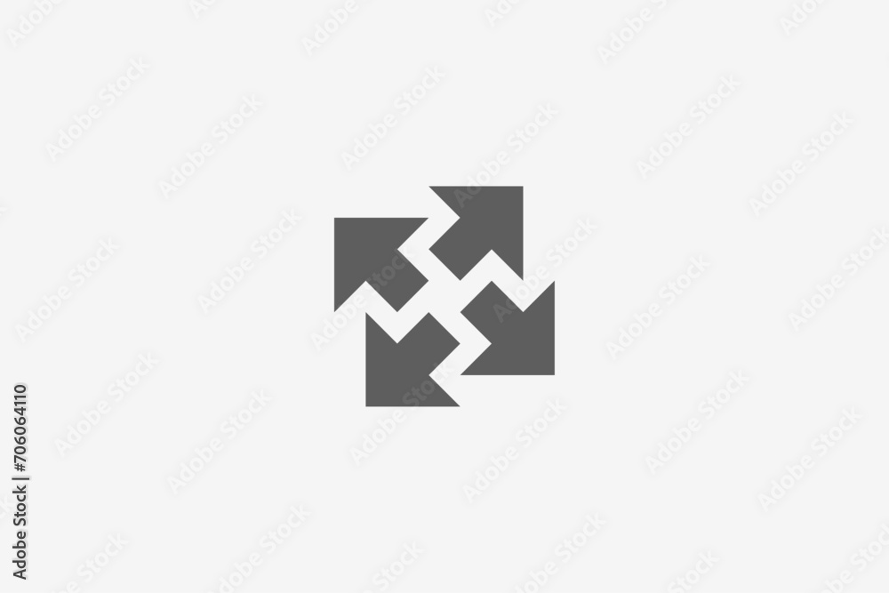 Illustration vector graphic of geometric arrow square. Good for logo Illustration vector graphic of geometric arrow square. Good for logo