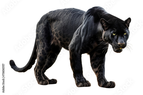 Black Panther isolated on white