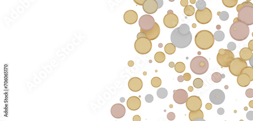 Gilded Celebration: Magnificent 3D Illustration of a Grand gold Confetti Event