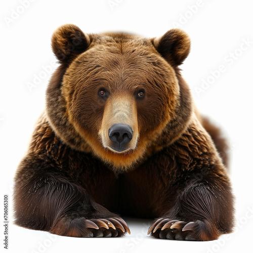 Brown bear isolated on white