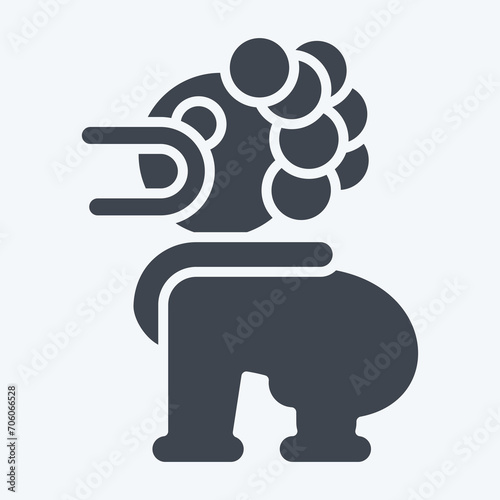 Icon Lion Statues. related to Cambodia symbol. glyph style. simple design editable. simple illustration photo