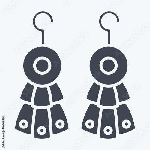 Icon Pabrik Earnings. related to Indigenous People symbol. glyph style. simple design editable. simple illustration photo