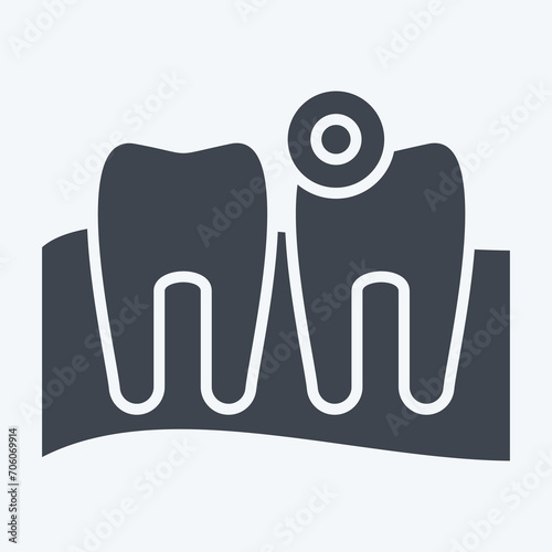 Icon Toothache. related to Body Ache symbol. glyph style. simple design editable. simple illustration