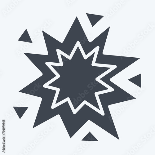 Icon Explosion. related to Mining symbol. glyph style. simple design editable. simple illustration