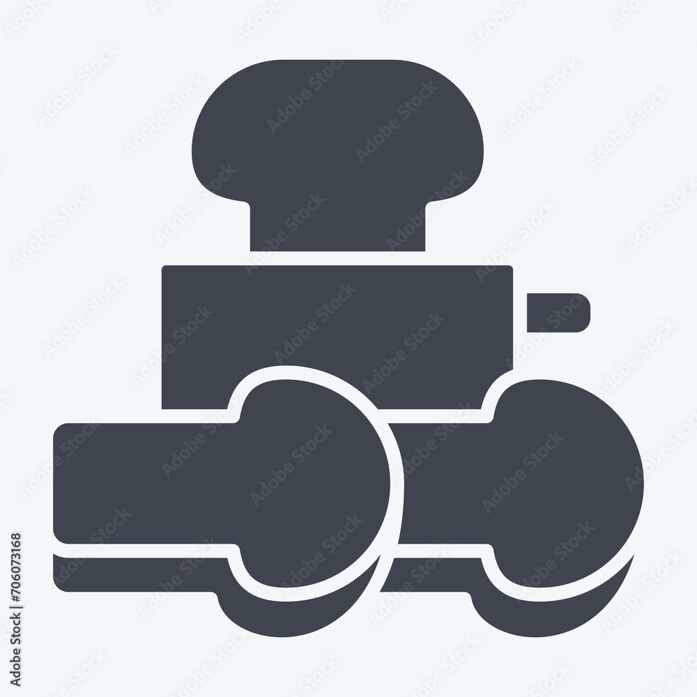 Icon Toast. related to Breakfast symbol. glyph style. simple design editable. simple illustration Icon Toast. related to Breakfast symbol. glyph style. simple design editable. simple illustration