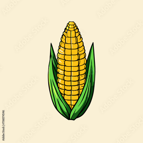 illustration vector of a corn