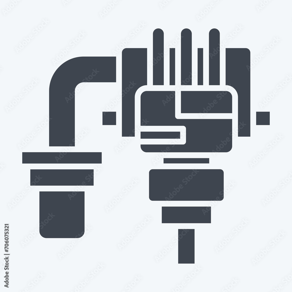 Icon Fuel Rejector. related to Car Maintenance symbol. glyph style. simple design editable. simple illustration Icon Fuel Rejector. related to Car Maintenance symbol. glyph style. simple design editable. simple illustration