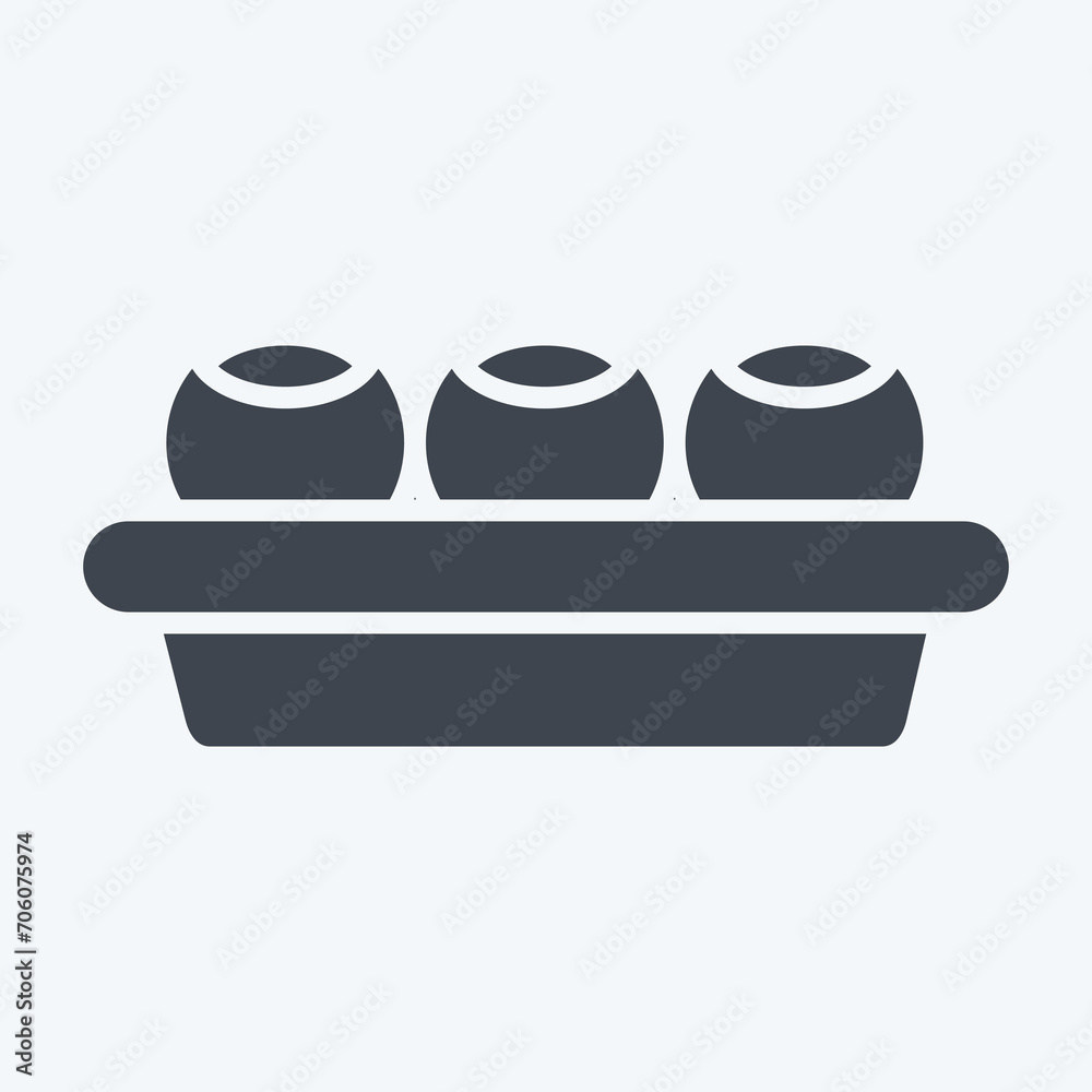 Icon Golgappa. related to India symbol. glyph style. simple design editable. simple illustration