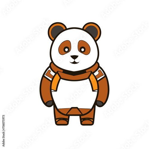 panda robot cartoon style